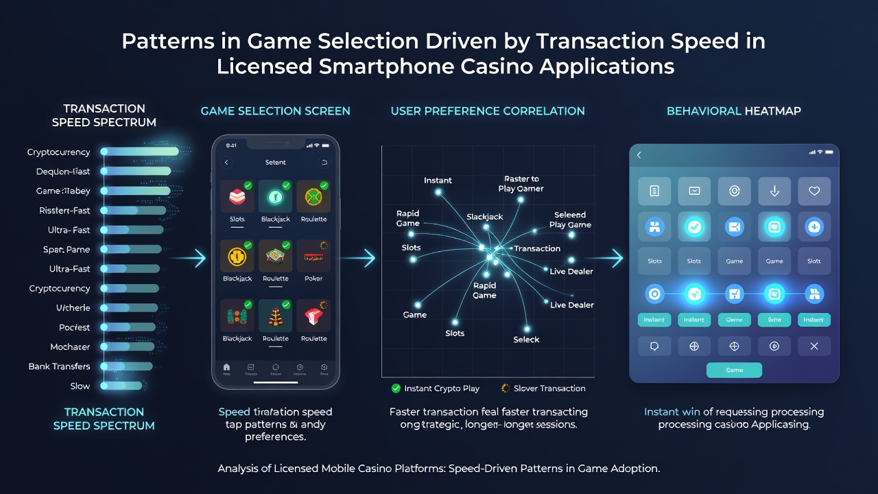Grafik illustriert Nutzerverhalten bei unterschiedlichen Transaktionsgeschwindigkeiten in Casino-Apps